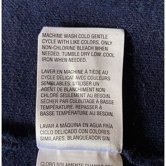 Charter Club Sleeveless Duster Womens M Navy Blue Wool-Effect Open Front NWOT - Picture 9 of 13